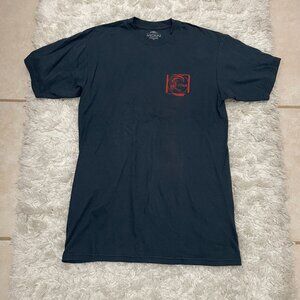 O'NEILL Standard Fit Mens Navy Blue Medium Surfing Graphic Back Tshirt